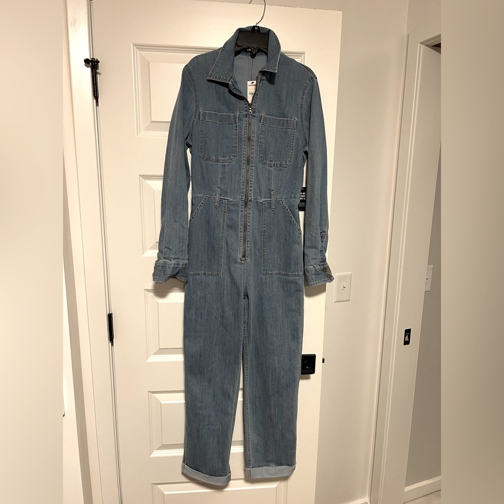 Express Long Sleeve Denim Jumpsuit  Size:XS